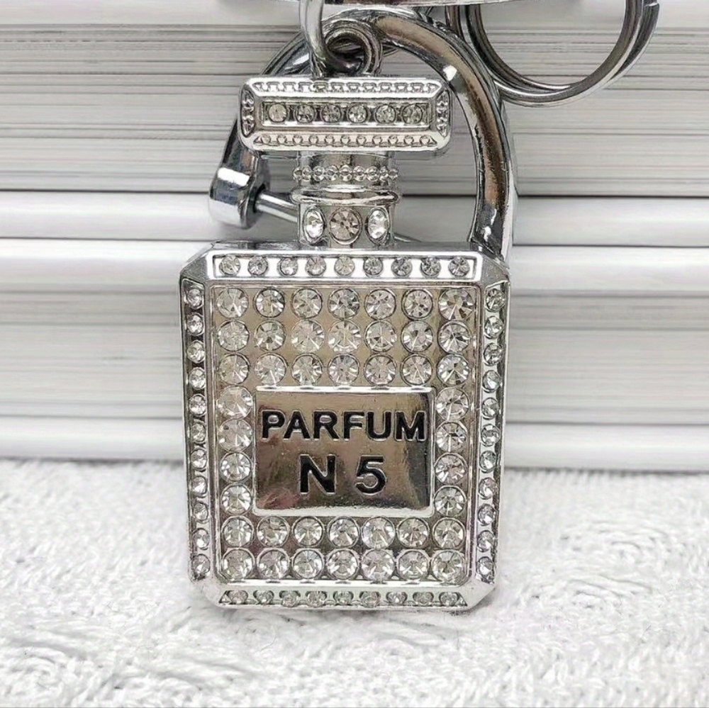 Fashion Jewelry Silver Parfum N5 Keychain